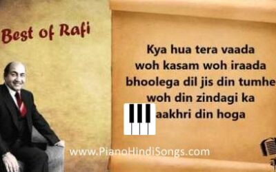 Kya Hua Tera Wada | Piano | Notes